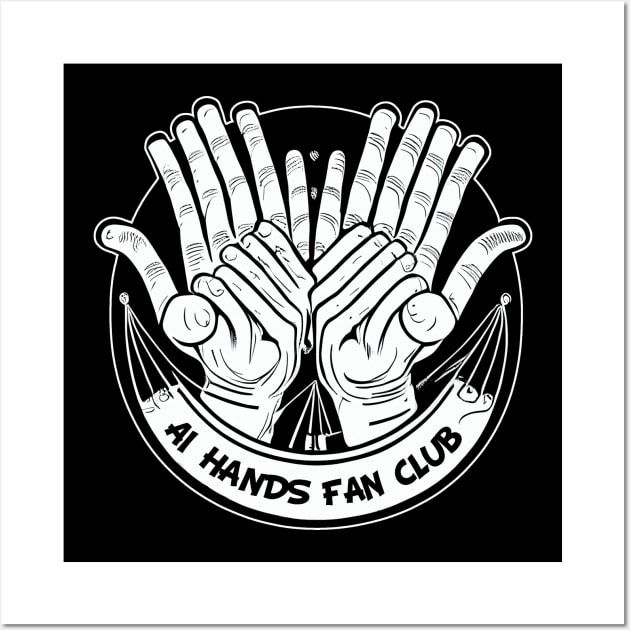 AI Hands Fan Club Wall Art by PhilFTW